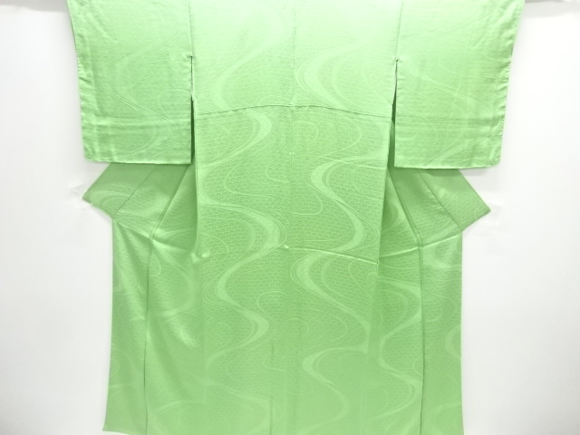 JAPANESE KIMONO / UNUSED IROMUJI / WOVEN SEIGAIHA